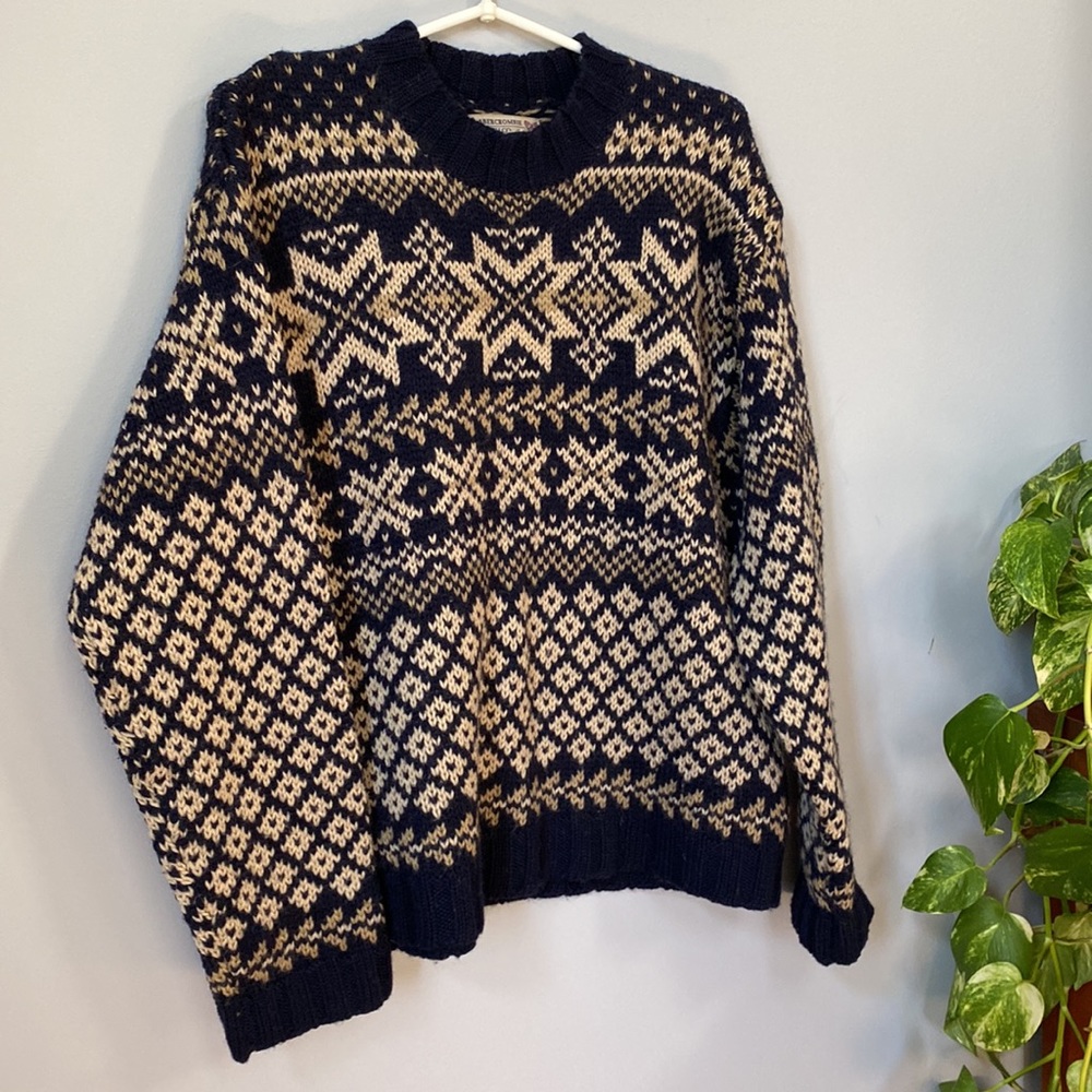Vintage Abercrombie and Fitch 100% wool sweater. Christmas sweater.